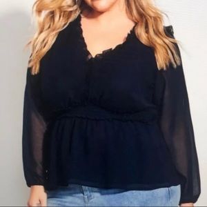 City Chic Ruffle Blouse